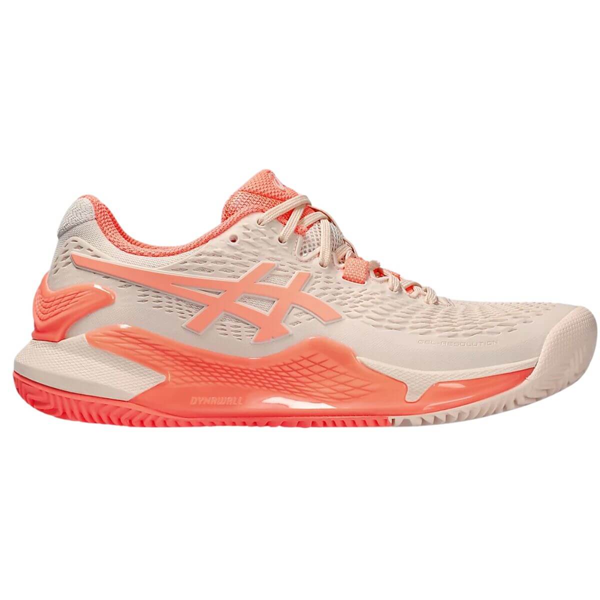 ZAPATILLA ASICS MUJER GEL RESOLUTION 9 CLAY PINK CORAL