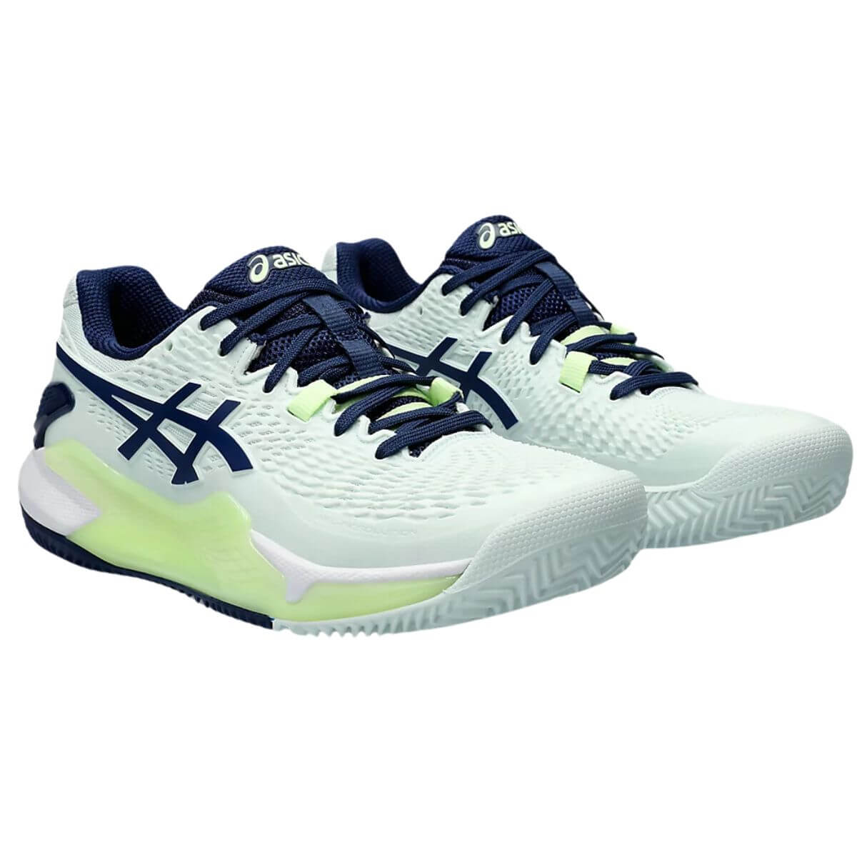 ZAPATILLA ASICS MUJER GEL RESOLUTION 9 CLAY PALE MINT BLUE EXPANSE