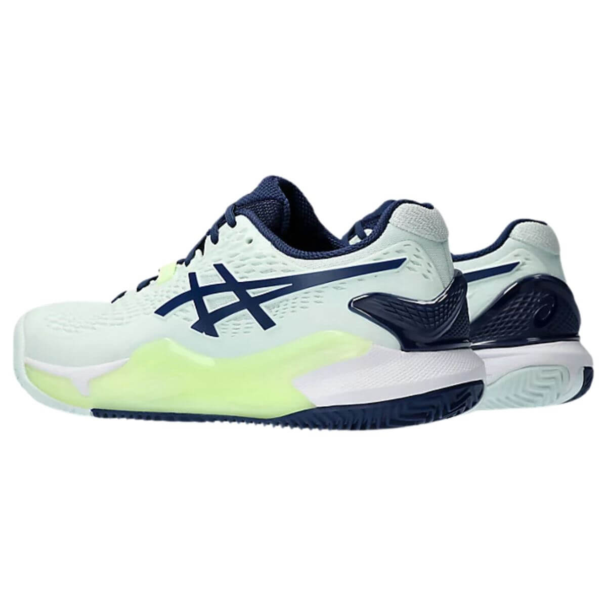 ZAPATILLA ASICS MUJER GEL RESOLUTION 9 CLAY PALE MINT BLUE EXPANSE