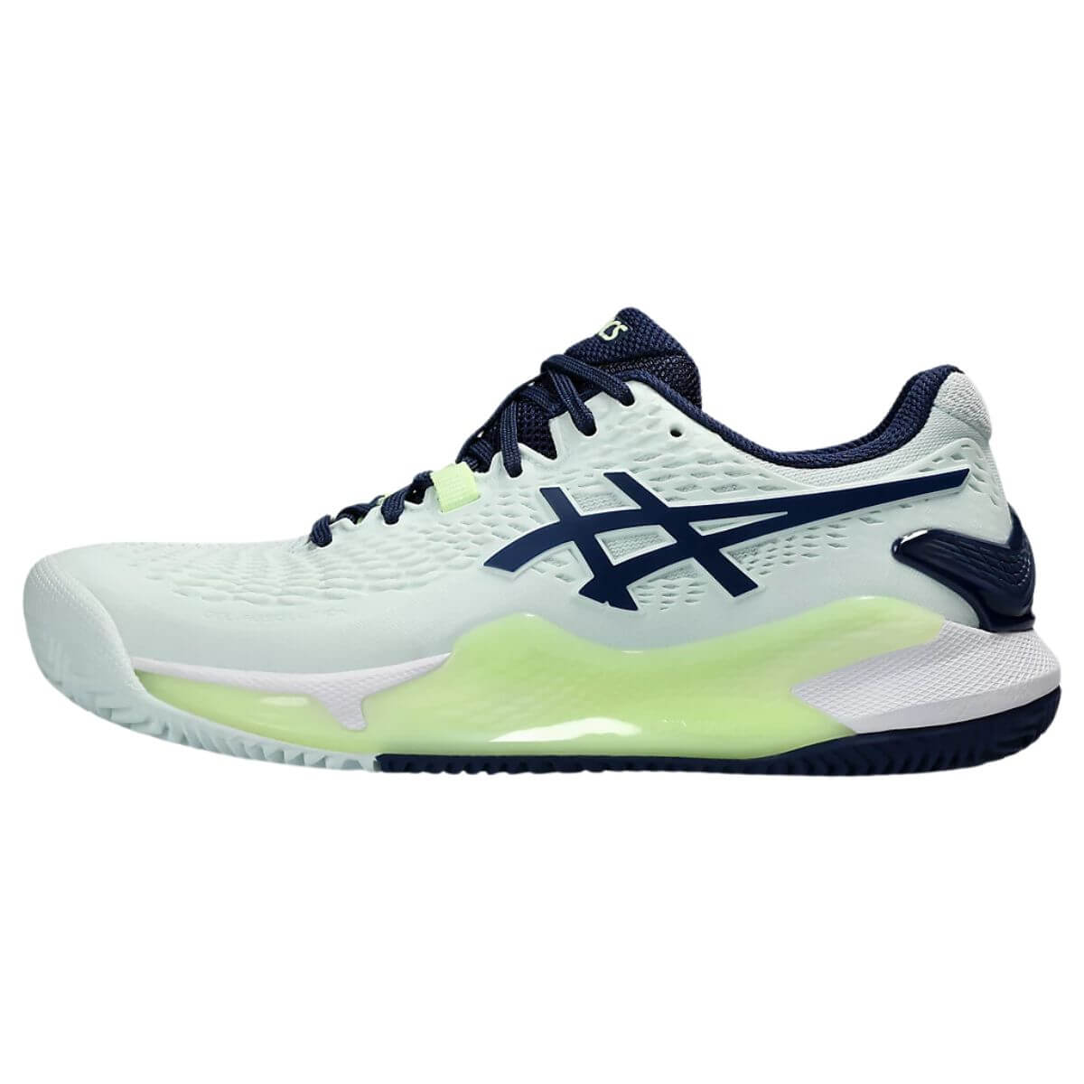 ZAPATILLA ASICS MUJER GEL RESOLUTION 9 CLAY PALE MINT BLUE EXPANSE