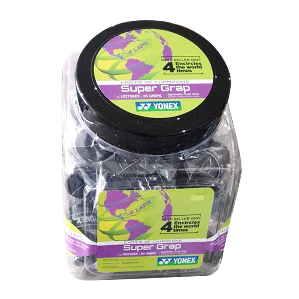 Jarro overgrip Yonex Super Grap negro x60