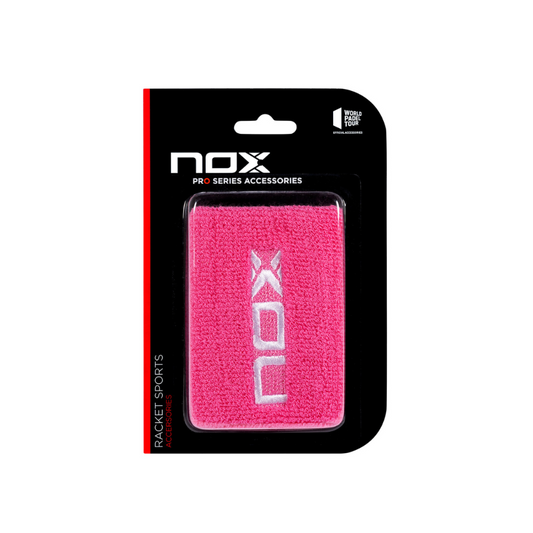MUÑEQUERA NOX ROSADA LOGO BLANCO X2