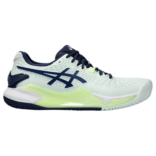 ZAPATILLA ASICS MUJER GEL RESOLUTION 9 CLAY PALE MINT BLUE EXPANSE